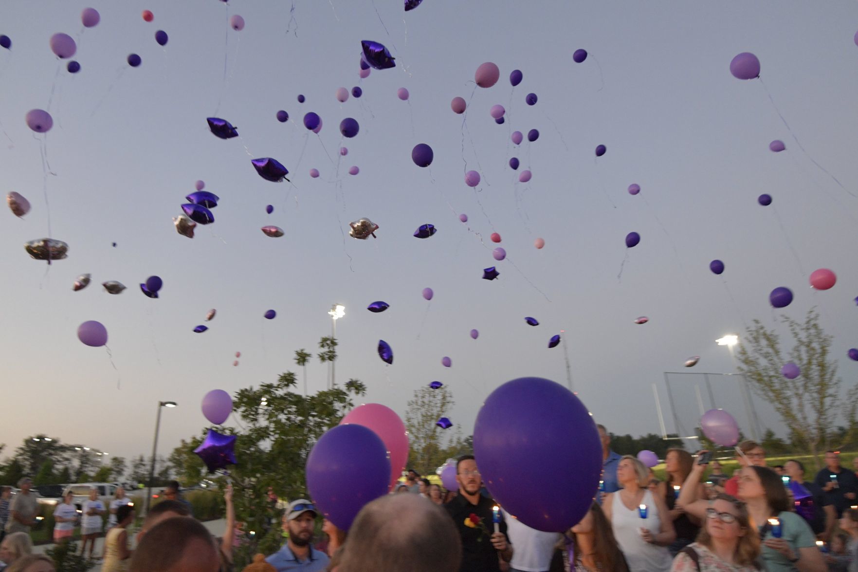 Balloon release and candlelight vigil